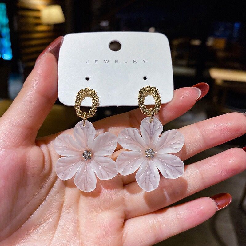 "Blossom Halo” – Crystal Petal Earrings - Image 2
